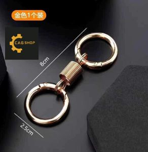 CAG SHOP Spring Double Ring Keychain Pendant  Spring Shaped Keychain