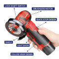 Portable Cordless Angle Grinder 800W 12V Electric Angle Grinder Compact Electric Chainsaw with 2 Lithium Battery. 