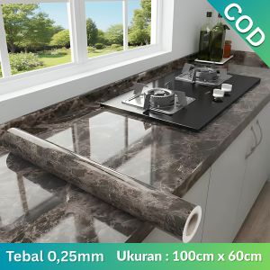 Stiker Dinding Glossy Motif Marble | Wallpaper Kamar Mandi Anti Air Minyak