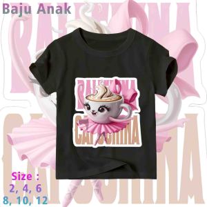 BAJU ANAK ANOMALI BRAINROT BALLERINA CAPPUCINA 2  TSHIRT DISTRO ANOMALI VIRAL UNTUK ANAK COWOK CEWEK