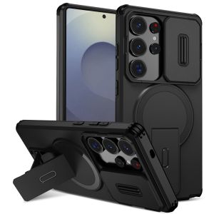 Armor Funda For Samsung Galaxy S26 Ultra S25 FE S24 S23 Plus 5G GalaxyS26 S 26 For Magsafe Magne Wireless Charge Bracket Case