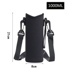 Portable Water Bottle Sleeve Insulated Bag Strap Carrier 600 1000 1200 Capacity Travel Outdoor Cold Hot