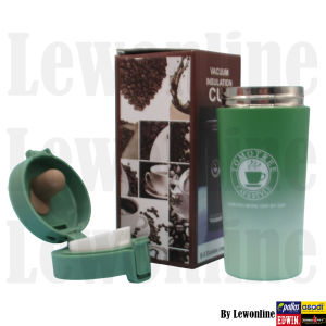 CY012 304 Stainless Steel 380ml Coffee Mug Car Thermos Mug Leak Proof Travel Thermo Cup 真空不銹鋼咖啡杯l提手翻扣咖啡保溫杯