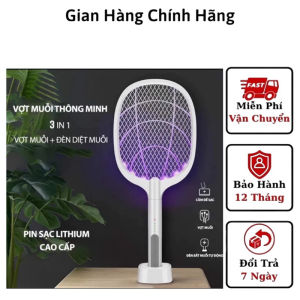 Vợt Muỗi Tự Động Kiêm Đèn Bắt Muỗi 2IN1 Tự Động Sạc Tích Điện Vợt Bắt Muỗi Thông Minh Để Bàn