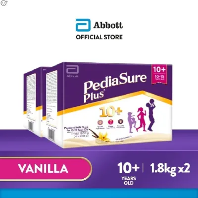 Pediasure Plus 10+ Vanilla 1.8kg Bundle of 2 for Adolescents 10-15 Years Old Powdered Milk (3.6kg) **
