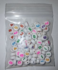 Acrylic alphabet bead beads plastic colourful colour DIY bracelet making keychain