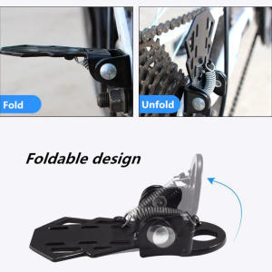 1 Pair Durable Foot Pedal High Quality Bike Rear Pedals MTB Road Bike Folding Footrests Cycling Accessories