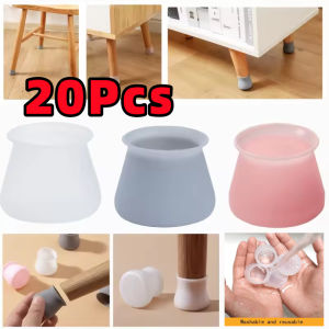 20Pcs Furniture Chair Rubber Foot Cover 19mm Round Rubber Footing Chair Leg Floor Protectors