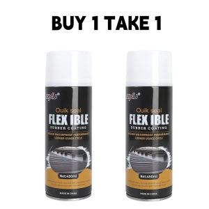 【BUY 1 TAKE 1】Quick Seal Flexible Rubber Coating (450ml)Waterproof Spray Sealant Flexible Rubbercoating Waterproofing Spray Coating Rubber Coatingspray Sealant For Roof Wall Cracks s