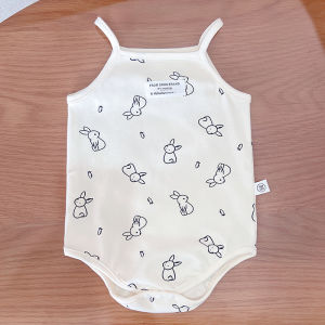 Summer Newborn Baby Girls Sleeveless Sling Plaid Outfits Cotton Soft Jumpsuits Infant Kids Casual Clothing Bodysuits