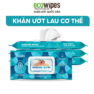 (HÀNG CÔNG TY) Khăn ướt lau cơ thể EcoWipes làm sạch tiện lợi hương trà xanh khử mùi hiệu quả
