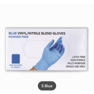100Pcs Disposable Gloves Vinyl/Nitrile Blend Food Grade Gloves Healthcare Food Handling Use Personal Protective Equipment GlovesTattoo gloves Multi-Purpose#ST01