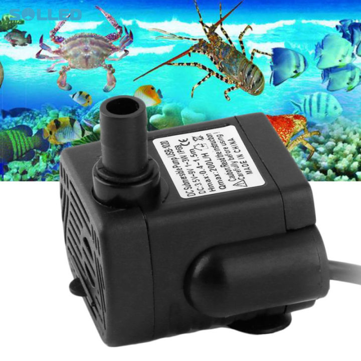 ปั๊มน้ำแบบจุ่ม DC3.5V-9V USB-1020ขนาดเล็ก3W สำหรับตู้ปลาภูมิทัศน์ตู้ปลา ...
