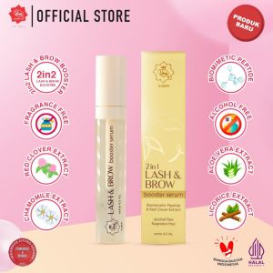 [BPOM] VIVA Queen 2in1 Lash & Brow Booster Serum 45 mL | No Alcohol Fragrance Free Water Based Moisturizing Cooling Lash Lift Eyelash Extension Pemanjang Bulu Mata Perawatan