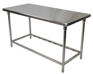 โต๊ะ โต๊ะสแตนเลส หนึ่งชั้นวาง มี 2 ขนาด [120*70*85 cm] [150*70*85 cm]  เกรดส่งออกยุโรปอเมริกา สแตนแลสแท้ โต๊ะสแตนเลสหนา 1.0 mm โต๊ะทำอาหาร โต๊ะทำเบเกอรี