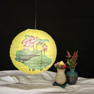 Brisa 中秋节灯笼 Chinese Paper Lantern Lampshade Round Hanging Lantern Ball Holiday Supplies 30cm Paper Lamp Mid Autumn