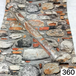 Stone Brick Wallpaper 10m x45cm Self Adhesive Wall Sticker Vintage Rock PVC Waterproof Home Decor