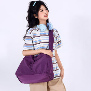 Modern Nylon Hobo Bag for Women with Adjustable Shoulder Strap and Drawstring Perfect for Work and Leisure
