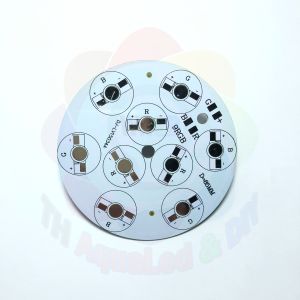 Mạch LED tròn RGB 9 chip 3 kênh đế led RGB luxeon 85mm 3 kênh mỗi cụm 3 led dùng nguồn 9Volt 3 kênh cho đèn LED Luxeon