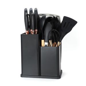 KIRA 19-Piece Premium Silicone Kitchen Utensil Set with Wooden Handles High-Temperature Resistance Durable & Safe Cooking Tools