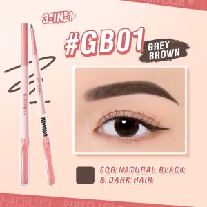 PINKFLASH Multi-Warna Eyebrow Pencil Tahan Air dengan Tips Teardrop & Sabit untuk Memulai Kecantikan