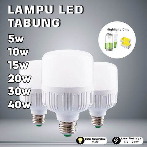 Lampu Led Bulb Jumbo Tabung 5w 10w 15w 20w 30w 40w Kapsul Super Murah