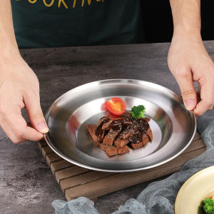 Piring Nasi Sayur Tipis Stainless Steel Premium Food Grade Anti Karat