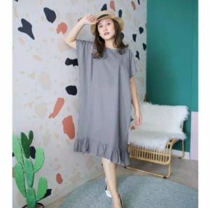 DASTER TERBARU MOTIF DAN DASTER POLOS RUFFLE// DASTER POLOS SUPER ADEM//HOMEDRESS