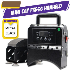 Magic photo Mini Cap Press Machine Black Portable Handheld Heat Press for Net Cap