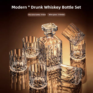 SG Whiskey Foreign Wine Cup Set Glass Foreign Wine Bottle with Cap Wine Bottle Awakener Wine Set Foreign Wine Cup