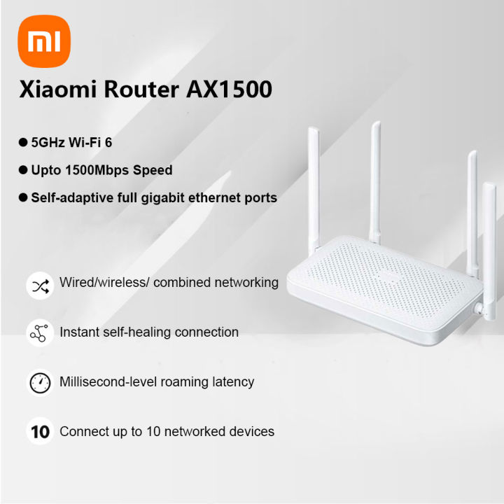 Xiaomi Router AX1500 2.4G/5GHz Dual Band Router Wifi 6 1501Mbps Gigabit ...