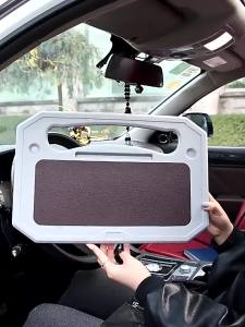 LZD  Car Steering Wheel Small Table Board Storage Rack Portable Writing Office Notebook Bracket Multifunctional Steering Wheel Dining Table