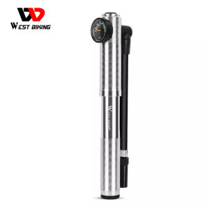 WEST BIKING Bike Pump Air Pump Aluminum Alloy 120/160/300PSI Gauge Hose Tire Cycling Air Inflator Road MTB Bicycle Accessories Hand Bicycle Pump