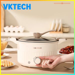 Electric Household Cooking Pot with Integrated Steaming and Cooking Features