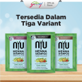 NYU Henna Shampoo Hair Color Natural Black isi 4 x 20ml - NYU Sampo Henna Pewarna Rambut. 