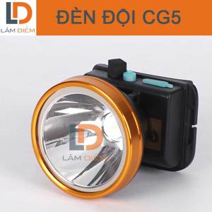 Đèn pin đội đầu siêu sáng choá lớn 8cm viền vàng A5