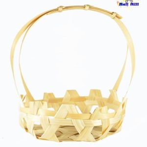 ตะกร้าหูหิ้ว สีไม้ กระเช้า 4 นิ้ว ตะกร้าสาน สำหรับการใส่ผลไม้ จานใส่อาหาร ถ้วยใส่อาหาร ตะกร้าใส่ขนม ชุด 4 บรรจุภัณฑ์ ที่ใส่ผลไม้ จานใส่อาหารสวย สมการคุณภาพ 5557359366 น้อยหรือมากขึ้น