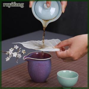 ruyifang ที่กรองใบชาอุปกรณ์เสริมสำหรับกรองใบชาแบบกังฟูรั่วรูปใบไม้