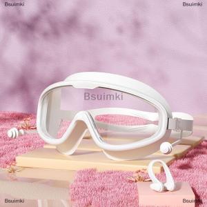 [COD] Bsuimki 2025 Large Frame Swimming Goggles For Kids High Quality Antifog Swim Glasses Waterproof HD Swim Eyewear Swim Equipment