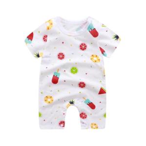 0-18months Short Sleeve Cartoon Printing 100% Cotton Baby Romper