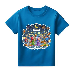 Baju Kaos Atasan Distro Anak Laki Laki Muslim Motif Ngaji Yuk Lebaran Edisi Ramadan 1 - 10 Tahun