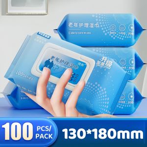 [SG NDD]100PCS Adult Wet Wipes Big Size for Bedridden Care/pregnant Women Fragrance Free Alcohol-free