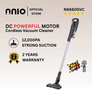 [NEW LAUNCH] nnio N6660SVC Cordless DC Motor Strong Suction with Hepa Filter 2 In 1 Portable Stick & Handheld Vacuum N6660SVC
