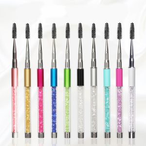 XUNXUAN Adjustable Radian Grafting Mascara Brush with Cap Round Comb Teeth Spiral Mascara Brush Eyelash Curler Tube Tube Eyelash Brush Women