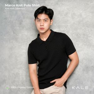 Kale Marco Knit T-Shirt Cotton Thread Asian Fit | Black XXL