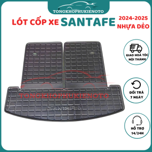LÓT CỐP Nhựa dẻo xe Santafe 2025+ Hàng đẹp không mùi dễ vệ sinh vừa khít xe