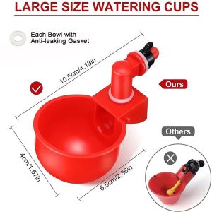 6/10PCS Automatic Poultry Water Feeder Duck Chicken Bird Hanging Water Dispenser Bekas Minuman Ayam