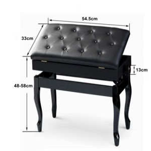 Black/White Adjustable Height Solid Wood Piano Bench for Children And Adults Single Person Guzheng Chair Electric Piano Seat