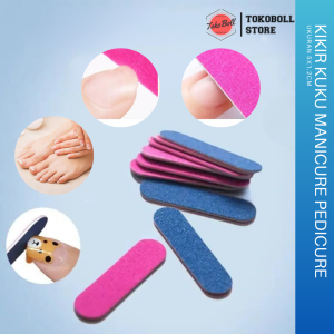Alat Kikir Kuku Buffer Kuku Portable Kikir Kuku Kayu Amplas Kuku Dua Sisi Pengkilat Kuku Nail Art Untuk Manicure Pedicure