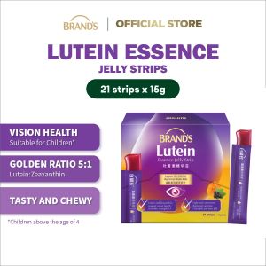 BRANDS Lutein Essence Jelly Strips 15g (21 pcs/pack) - Boost Healthy Vision Reduces Eye Fatigue For ages 4+